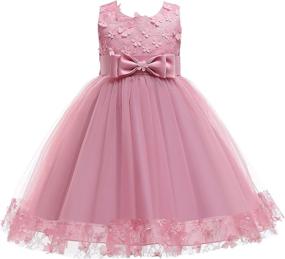 img 4 attached to 👗 Weileenice Bowknot Christmas Dresses for Girls' Wedding Clothing