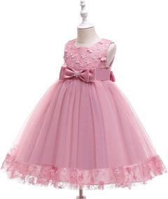img 2 attached to 👗 Weileenice Bowknot Christmas Dresses for Girls' Wedding Clothing