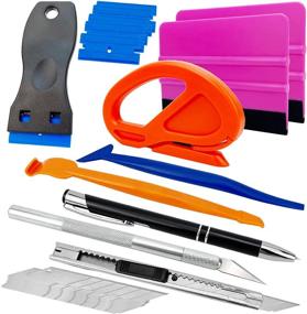 img 4 attached to 🚗 CARTINTS Vinyl Wrap Tools Kit: Ultimate Window Tint Film Installation Set with Magnetic Micro Squeegee, Mini Scraper, Felt Squeegee, Vinyl Cutter, Hobby Knife - Perfect for Car Wraps