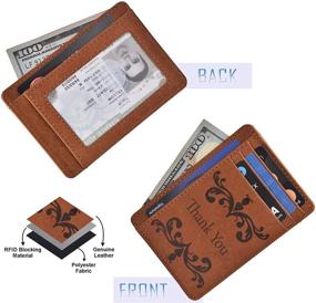 img 2 attached to Engraved Father Daughter Gift Wallet Men's Accessories in Wallets, Card Cases & Money Organizers
