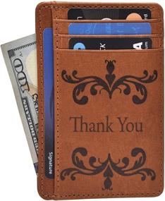 img 4 attached to Engraved Father Daughter Gift Wallet Men's Accessories in Wallets, Card Cases & Money Organizers
