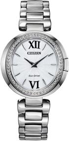 img 4 attached to Citizen Eco Drive Capella из нержавеющей стали EX1500 52A