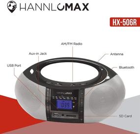 img 1 attached to Универсальное портативное радио HANNLOMAX HX-506R: Bluetooth, USB/SD воспроизведение MP3, Aux-in, двойное питание AC/DC (черный)