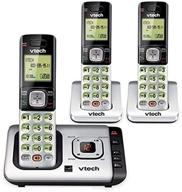 📞 vtech 3-ручной беспроводной телефон с идентификатором звонящего, ожиданием звонка и автоответчиком логотип