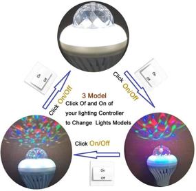 img 2 attached to 🌈 Vibrant LED Rotating Disco Bulb: Motorized Spinning DJ Party Light with 3 Projection Models - Ideal for Birthday Parties, Clubs, Bars, Celebrations, Events, Night Lights