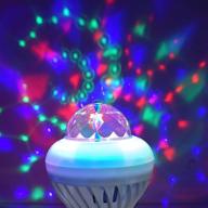 🌈 vibrant led rotating disco bulb: motorized spinning dj party light with 3 projection models - ideal for birthday parties, clubs, bars, celebrations, events, night lights логотип