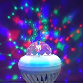 img 4 attached to 🌈 Vibrant LED Rotating Disco Bulb: Motorized Spinning DJ Party Light with 3 Projection Models - Ideal for Birthday Parties, Clubs, Bars, Celebrations, Events, Night Lights