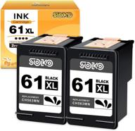 🖨️ soko remanufactured inkjet cartridge for hp 61xl 61 xl compatible with envy 4500 4501 4502 5530 5535 deskjet 1000 1055 1056 2541 2549 3000 3050 3054 3512 officejet 2620 (2 black) logo