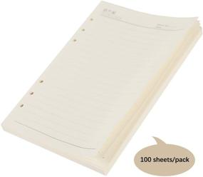 img 3 attached to 📔 Premium PU Leather Travel Journal Diary with Refillable Glazed Printing Craft Paper - ORENDEBON 6 Holes (Ivory White, A5)