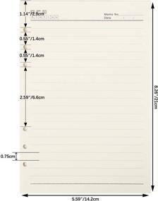 img 2 attached to 📔 Premium PU Leather Travel Journal Diary with Refillable Glazed Printing Craft Paper - ORENDEBON 6 Holes (Ivory White, A5)