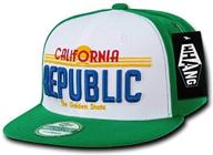 🧢 whang california republic snapbacks featuring unique plate design logo