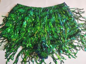 img 1 attached to 💃 Yollmart Women's Sequin Tassel Skirts Shorts Booty Dance Festival Bottoms