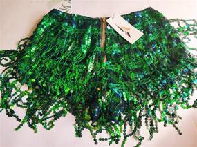 img 2 attached to 💃 Yollmart Women's Sequin Tassel Skirts Shorts Booty Dance Festival Bottoms