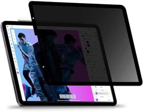 img 4 attached to Фильтр приватности для защиты экрана 11-дюймового iPad Pro - Habyby Антишпионская антибликовая пленка [полностью съемная и стиральная] - совместимая с Apple Pencil - приватность в горизонтальной ориентации - для iPad Pro 11 2020/2018.