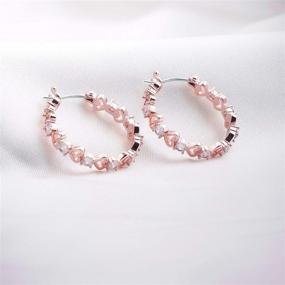 img 1 attached to 💕 Infinity Love Heart Modern Hoop Earrings with Sparkling Cubic Zirconia