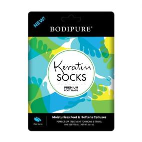 img 3 attached to 👣 Revitalize Your Feet with BODIPURE Premium Keratin Foot Mask – Anti-Aging & Moisturizing Socks – Repair Cracked Heels & Dry Skin – 100% Natural Ingredients – Pack of 12 Pairs