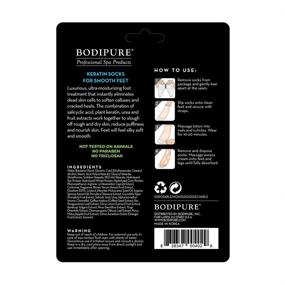 img 2 attached to 👣 Revitalize Your Feet with BODIPURE Premium Keratin Foot Mask – Anti-Aging & Moisturizing Socks – Repair Cracked Heels & Dry Skin – 100% Natural Ingredients – Pack of 12 Pairs