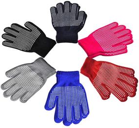 img 4 attached to 🧤 KidsMagic Stretch Anti-Skid Gloves - Girls' Accessories for Children