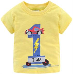 img 4 attached to Mud Kingdom Birthday Sleeve Cartoon Apparel & Accessories Baby Girls in Clothing