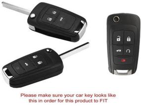img 1 attached to iJDMTOY Glossy Red Smart Key Fob Shell Cover - Exact Fit for Chevrolet GMC Folding Key Fob (Camaro, Cruze, Malibu, SS, Spark, Volt, etc.) - Compatible with 3, 4, or 5 Buttons