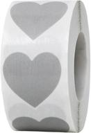 ❤️ valentine's day crafting scrapbooking grey heart stickers - 1 inch, 500 adhesive stickers logo