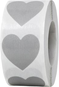 img 4 attached to ❤️ Valentine's Day Crafting Scrapbooking Grey Heart Stickers - 1 Inch, 500 Adhesive Stickers