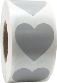 img 1 attached to ❤️ Valentine's Day Crafting Scrapbooking Grey Heart Stickers - 1 Inch, 500 Adhesive Stickers