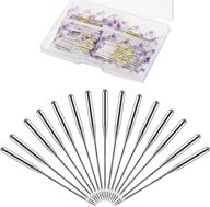 🧵 sewing needles set - size 9, 11, 14, 16, 18, with box & labels - compatible with singer, brother (100) logo