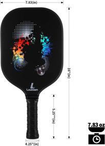 img 3 attached to 🏓 Louislam Graphite Pickleball Paddles Set - Lightweight Paddle Racket Set with Balls"