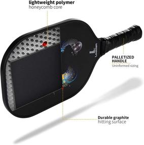 img 2 attached to 🏓 Louislam Graphite Pickleball Paddles Set - Lightweight Paddle Racket Set with Balls"