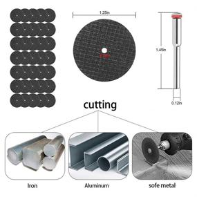 img 1 attached to 🔧 Optimized 60-Piece Rotary Cutting Wheels Tool Kit: Resin Cut Off Wheels Disc, Mini HSS Saw Blades Cutter, Diamond Cutting Kit with Mandrels for Wood, Glass, Plastic, Stone, Metal