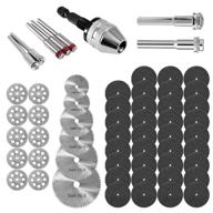 🔧 optimized 60-piece rotary cutting wheels tool kit: resin cut off wheels disc, mini hss saw blades cutter, diamond cutting kit with mandrels for wood, glass, plastic, stone, metal logo