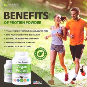 img 2 attached to 🌱 Vegan Plant-Based Protein Powder Supplement - Gluten-Free, Non-GMO, Erythritol-Free, Soy-Free, Dairy-Free Pea Protein for Men and Women