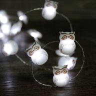 🦉 impress life halloween owl snow bird string lights: spooky outdoor indoor decorations with remote control логотип