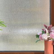 feomos rain glass window film - uv blocking removable window sticker - static cling film vinyl decorative glass film for windows and doors - privacy non adhesive film - 23.6 x 78.7 inches logo