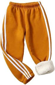 img 4 attached to 👖 Digirlsor Toddler Winter Elastic Sweatpants: Premium Boys' Clothing for Warm and Comfy Pants