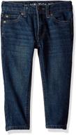 👖 stylish and comfortable: nautica boys' 5-pocket skinny fit jeans logo