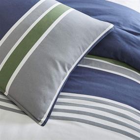 img 2 attached to 🛏️ IZOD Liam Comforter Set, Cotton, Indigo, Twin Size, 2 Piece Set, Including Comforter & Sham