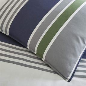 img 1 attached to 🛏️ IZOD Liam Comforter Set, Cotton, Indigo, Twin Size, 2 Piece Set, Including Comforter & Sham