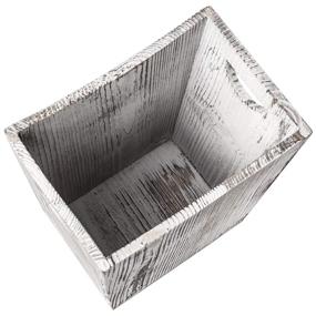 img 1 attached to 🗑️ MOOACE Wood Trash Can Wastebasket: Stylish Small Rustic Farmhouse Garbage Bin for Home, Office, Living Room, and Bathroom