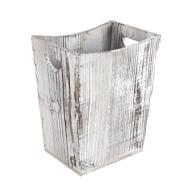 🗑️ mooace wood trash can wastebasket: stylish small rustic farmhouse garbage bin for home, office, living room, and bathroom logo