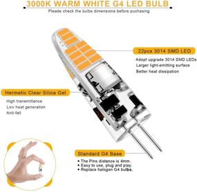 img 2 attached to 💡 AGOTD White Halogen Replacement Bulbs - 6 Pack