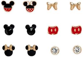 img 1 attached to Disney Mickey Minnie Earring Set