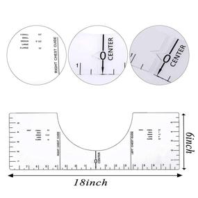 img 3 attached to 👕 T-Shirt Guide Ruler: Ultimate tool for Sublimation Designs, Alignment and Sewing Supplies