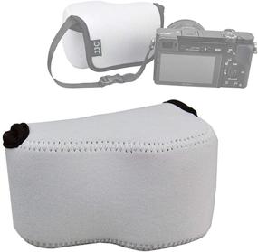 img 4 attached to 📷 Fotasy JJC Water-Resistant Gray Camera Case Bag for Sony a6600 a6500 a6400 a6300 a6100 a6000 a5100 +16-50mm Lens & Panasonic LX100 LX100 II Sigma FP (OC-S1GR) - Ultra Lightweight Neoprene Pouch