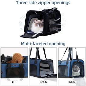 img 1 attached to ELEGX Airline Approved Pet Handbag: Ultimate Portable Travel Carrier for Small/Medium Size Dogs and Cats with Superior Ventilation