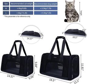 img 3 attached to ELEGX Airline Approved Pet Handbag: Ultimate Portable Travel Carrier for Small/Medium Size Dogs and Cats with Superior Ventilation