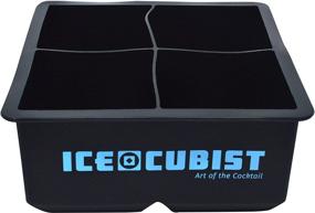 img 3 attached to 🧊 Ice Cubist Extra Large Square Ice Mold Tray - 2 Pack - Creates 2.5 Inch Ice Cubes - Bar Accessories for Cocktails, Whiskey and More - Each Freezer Tray Produces (4) 2.5" Ice Cubes