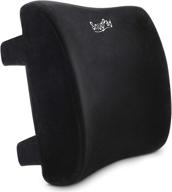 🪑 optimize your comfort with snugpad memory foam lumbar support pillow for office chairs and car seats - premium velvet cover, washable, relieves lower back pain (black) logo