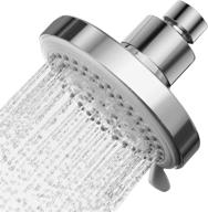 💦 newest chrome high flow rain shower head - amazingaqua 4 inch fixed shower head with 5 functions - 2021 high pressure rainfall shower head for wall mount in bathroom logo